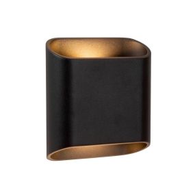Lucide Atila - Außenwandleuchte - 16 x 6,4 x 18 cm - 2 x 5W dimmbare LED inkl - IP65 - schwarz