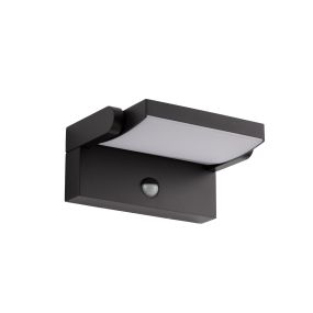 Nova Luce Gerber - Außenwandleuchte mit Sensor - 21 x 16,5 x 10 cm - 20W LED inkl. - IP54 - schwarz