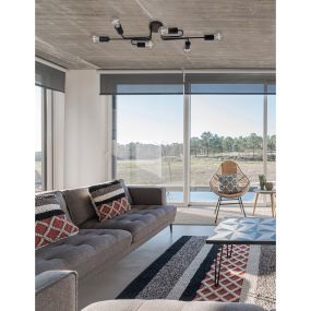 Nova Luce Granso - Deckenleuchte - 86 x 31 x 14,7 cm - sand schwarz