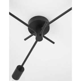 Nova Luce Granso - Deckenleuchte - 56 x 10,8 cm - sand schwarz