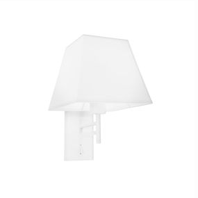 Nova Luce Logan - Wandleuchte mit Schalter - 25 x 21 x 32 cm - weiß