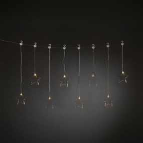 Konstsmide Weihnachtsbeleuchtung - Lichtvorhang - 105 x 59 cm - transparent