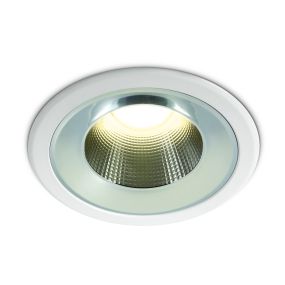 ONE Light Dark Light Project Range - Einbaustrahler - Ø 11,5 mm, Ø 9,5 mm Einbaugröße - 10W LED inkl. - IP54 - weiß - Lichtfarbe warmweiß
