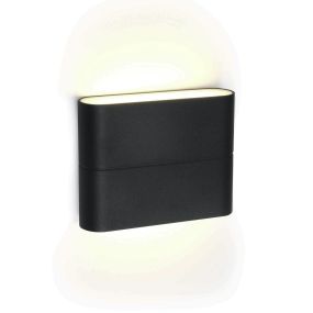 ONE Light Outdoor Slim Range - Außenwandleuchte - 11,5 x 9 x 2,8 cm - 2 x 3W LED inkl. - IP54 - anthrazit