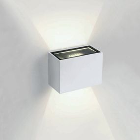 ONE Light Outdoor Wall Up & Down Lights - Außenwandleuchte - 9 x 6,5 x 6,5 cm - 2 x 3W LED inkl. - IP54 - weiß
