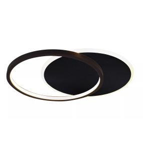 Lucide Axelle - Deckenleuchte - 39,1 x 29,5 x 5,1 cm - 24W LED inkl - 3 StepDim- schwarz