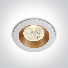 ONE Light - Einbaustrahler - Ø 50 mm, Ø 44 mm Einbaugröße - 3W LED inkl. - weiß und Messing