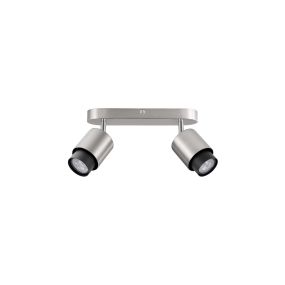Nova Luce Ison - Aufbaustrahler 2L - 40 x 17 x 14 cm - Satin Nickel