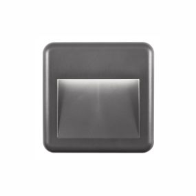 Nova Luce Pulsar - Außenwandleuchte - 14 x 3 x 14 cm - 4W LED inkl. - IP54 - dunkelgrau