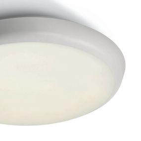 ONE Light Emergency LED Plafo - Außen-Deckenleuchte - Ø 25 x 5 cm - 12W LED inkl. - IP54 - weiß - warmweiße Lichtfarbe