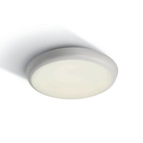 ONE Light Emergency LED Plafo - Außen-Deckenleuchte - Ø 25 x 5 cm - 12W LED inkl. - IP54 - weiß - warmweiße Lichtfarbe