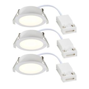 Nordlux Olea 3-Kit - einbauspot - Ø 85 mm, Ø 68 mm einbaumaß - 4,4W LED inkl. - IP65 - weiß