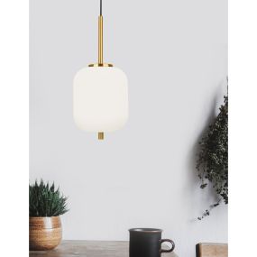 Nova Luce Lato - Hängeleuchte - Ø 16,5 x 120 cm - Messing antik