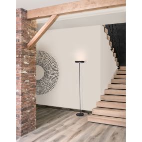 Nova Luce Viti - Stehleuchte - 170 cm - 18W LED inkl. - sand schwarz