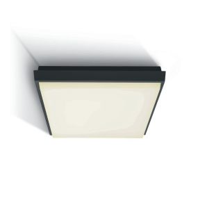 ONE Light Outdoor Slim LED - Außen-Deckenleuchte - 23,8 x 23,8 x 4,6 cm - 25W LED inkl. - IP54 - anthrazit