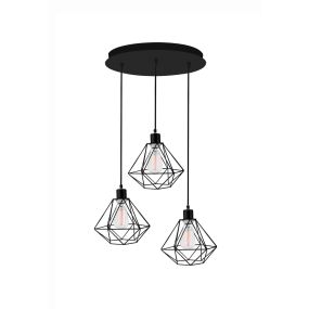 Nova Luce Pietra - Hängeleuchte - Ø 30 x 135 cm - schwarz