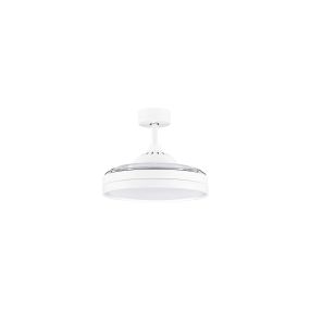 Nova Luce Nevma - Deckenventilator mit Licht und Fernbedienung - Ø 107 x 49 cm - 36W LED inkl. - Matt Weiß