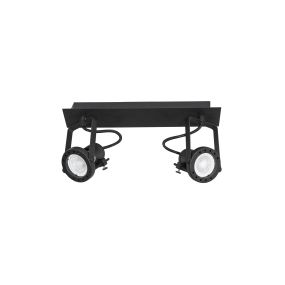 Nova Luce Salva - Aufbaustrahler 2L - 31,5 x 7 x 16 cm - Sand schwarz