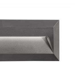 Nova Luce Pulsar - Außenwandleuchte - 23 x 3 x 8 cm - 2W LED inkl. - IP54 - dunkelgrau