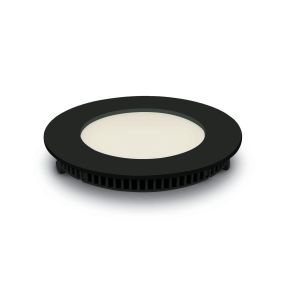 ONE Light Round Recessed Panels - Einbaustrahler - Ø 120 mm, Ø 108 mm Einbaumaß - 8W LED inkl. - IP40 - schwarz - Lichtfarbe weiß