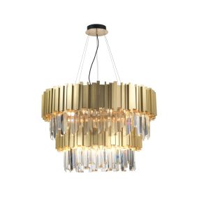 Nova Luce Baladona - Kronleuchter - Ø 85 x 180 cm - Goldmessing