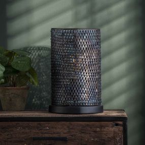 Vico Armor - Tischleuchte - 20 x 20 x 30 cm - Schwarzbraun