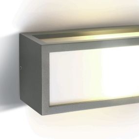 ONE Light Outdoor E27 Square - Außenwandleuchte - 25 x 10 x 11 cm - IP54 - grau