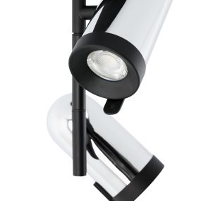 Faro Orleans - Aufbaustrahler 2L - Ø 11,2 x 31 x 11,8 cm - Chrom und Schwarz