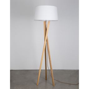 Nova Luce Salino - Stehleuchte - Ø 50 x 160 cm - hellbraun und weiß