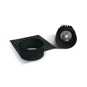 ONE Light Trimless Range - Einbaustrahler - Ø 66 mm, Ø 83 mm Einbaumaß - 7W LED inkl. - IP54 - schwarz