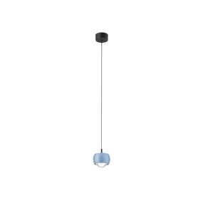 Nova Luce Conga - Hängelampe - Ø 9,6 x 140 cm - 13W LED inkl. - hellblau