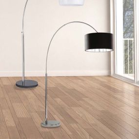 Searchlight Arcs - Stehleuchte - 209 cm - Chrom und Schwarz