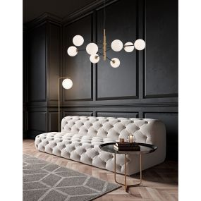 Nova Luce Vitra - Pendelleuchte - 120 x 103 x 145 cm - satiniertes Gold und Schwarz
