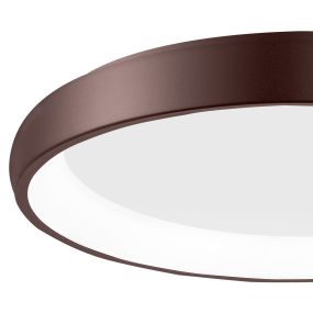 Nova Luce Albi - Deckenleuchte - Ø 61 x 8,5 cm - 50W dimmbare LED inkl - braun
