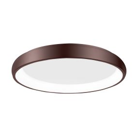 Nova Luce Albi - Deckenleuchte - Ø 61 x 8,5 cm - 50W dimmbare LED inkl - braun