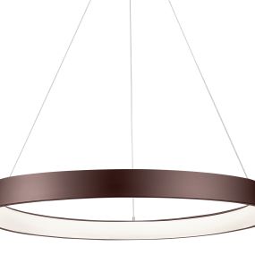 Nova Luce Albi - Pendelleuchte - Ø 61 x 120 cm - 50W dimmbare LED inkl - kaffeebraun