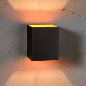 Lucide Xera - Wandleuchte - 8,2 x 10 x 10 cm - schwarz, gold