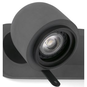 Faro Stone - Aufbaustrahler 2L - 28 x 13 x 13,5 cm - grau