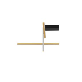 Nova Luce Antama - deckenleuchte - 51 x 31 x 51 cm - 26W dimmbar LED inkl. - sand schwarz und gold