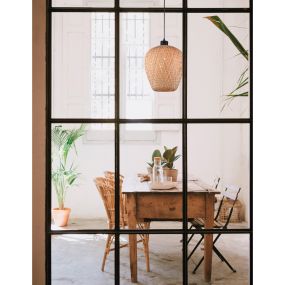 Nova Luce Scarlet - Hängeleuchte - Ø 23 x 120 cm - braun und schwarz