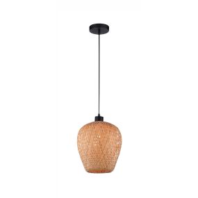Nova Luce Scarlet - Hängeleuchte - Ø 23 x 120 cm - braun und schwarz