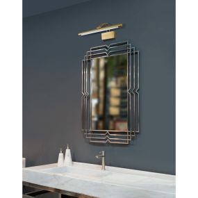 Nova Luce Tiffany - Spiegelleuchte - 57 x 20 x 12,5 cm - 12W LED inkl. - Messing
