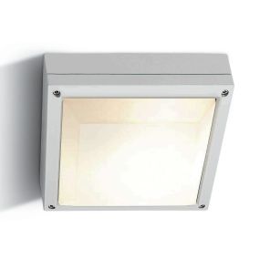 ONE Light Square E27 Outdoor - Decken-/Wandleuchte für den Außenbereich - 27 x 27 x 8 cm - IP54 - weiß