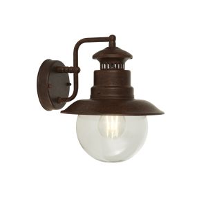 Searchlight Station - Außenwandleuchte - 21,5 x 27 cm - IP44 - rostbraun
