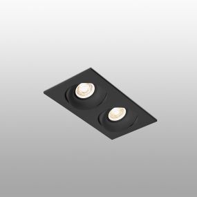 Faro Argon - Einbaustrahler - 232 x 115 mm, 220 x 102 mm Einbaumaß - mattschwarz
