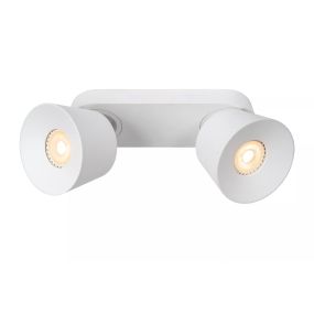 Lucide Trigono - Aufbaustrahler 2L - 22,5 x 10,5 x 9,8 cm- weiß
