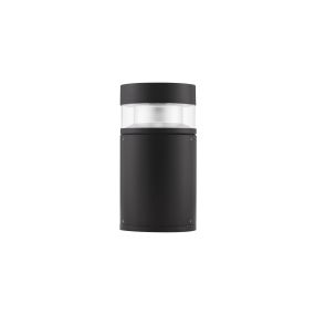 Nova Luce Tala - Gartenpfosten - Ø 13,4 x 25 cm - 12W LED inkl. - IP54 - dunkel anthrazit