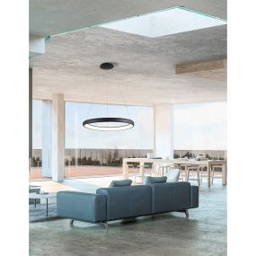 Nova Luce Albi - Pendelleuchte - Ø 61 x 120 cm - 50W dimmbare LED inkl - schwarz