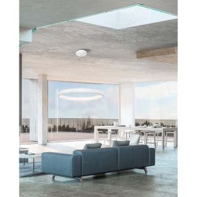 Nova Luce Albi - Pendelleuchte - Ø 61 x 120 cm - 50W dimmbare LED inkl - weiß