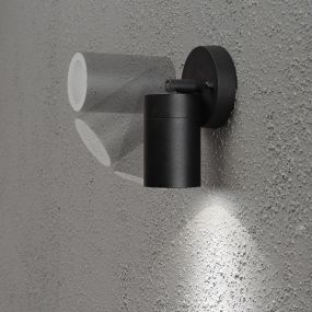 Konstsmide Modena - schwenkbare Außenwandleuchte - 6 x 9 x 15 cm - IP44 - schwarz